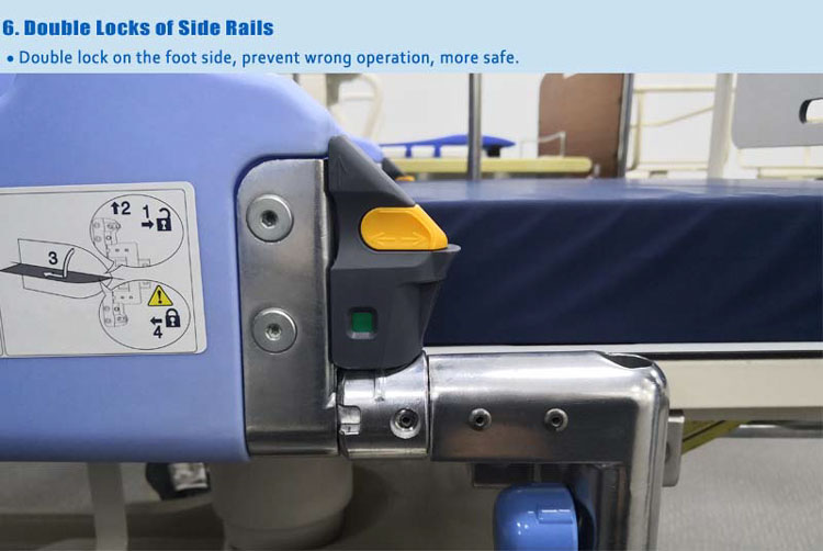 YA-111F Hydraulic Patient Transport Stretcher Rotating Side Rails For Operation Room