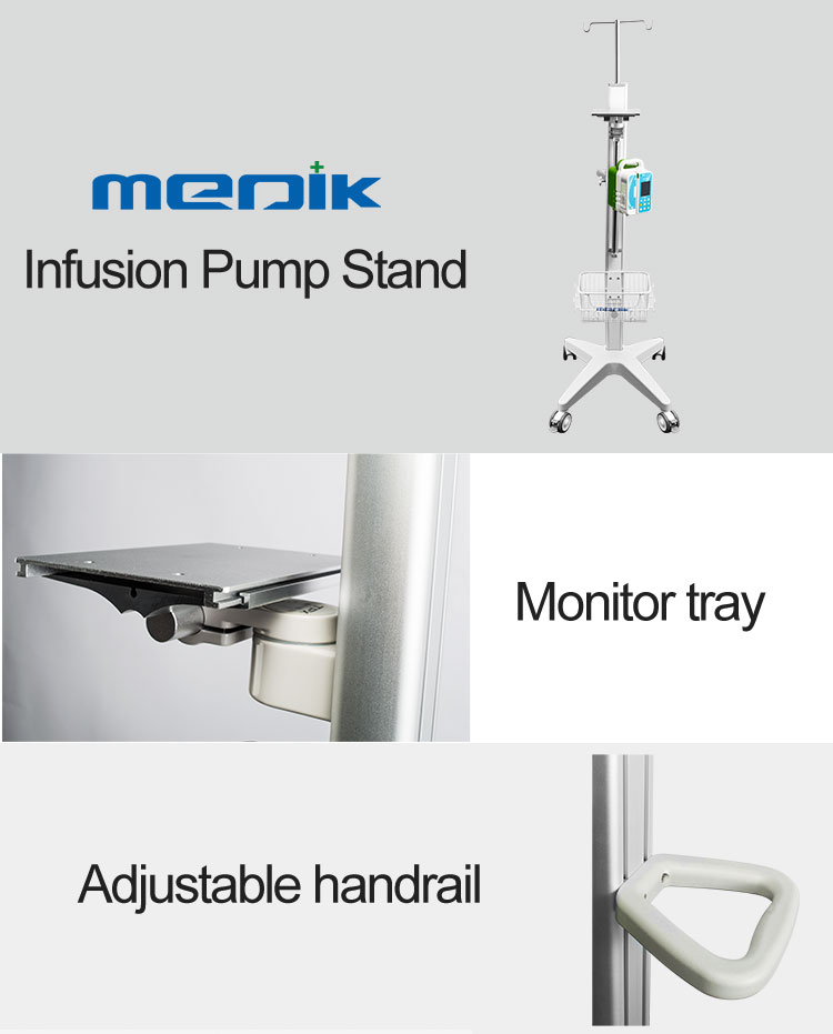 YA-ST02 Infusion Pump Stands With Patient Monitor Tray