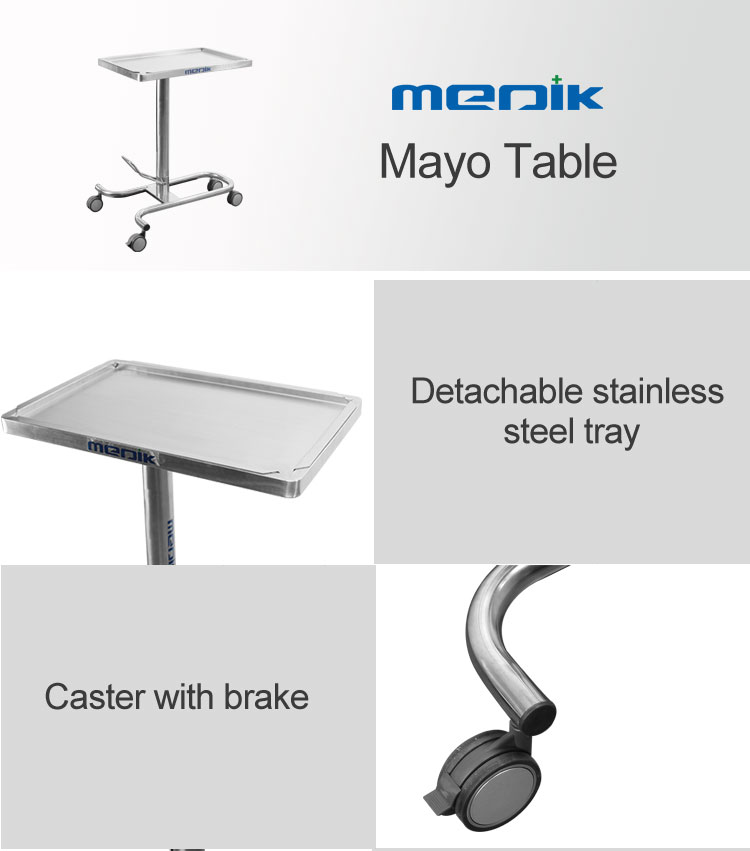 YA-082 Stainless Steel Hydraulic Mayo Table