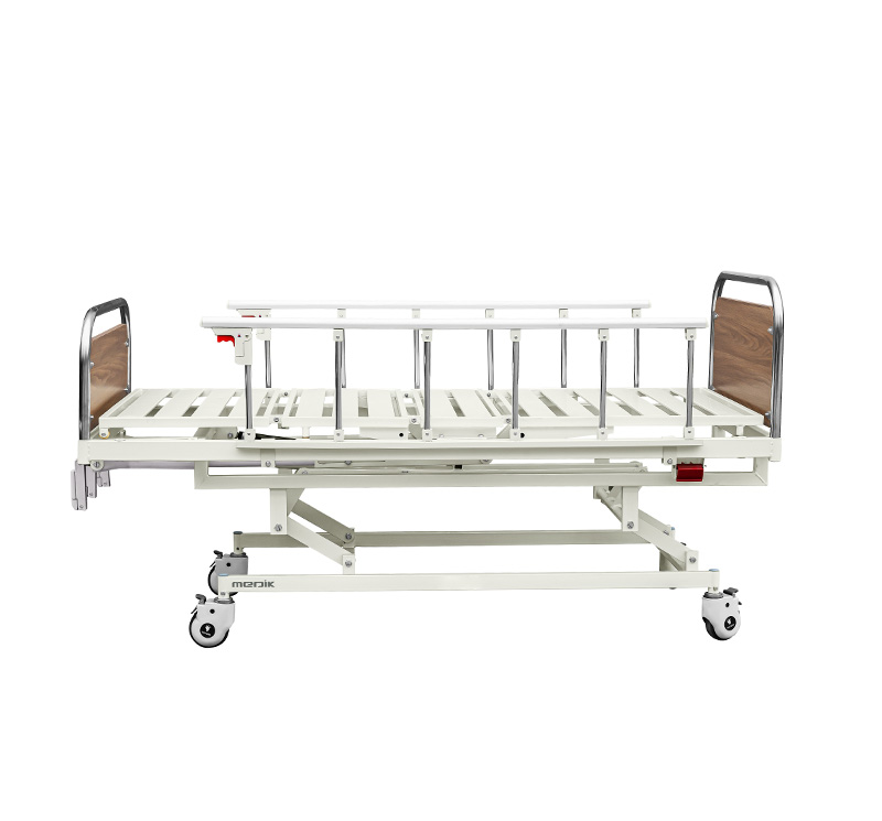 Camas hospitalaria manual 3 manivelas con ruedas YA-M3-2